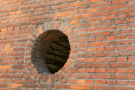 air hole on the wall in a factoryの写真素材