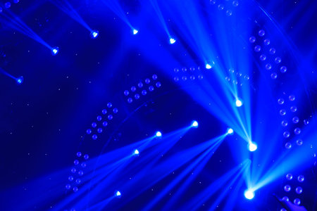 stage lighting effect in the dark の写真素材