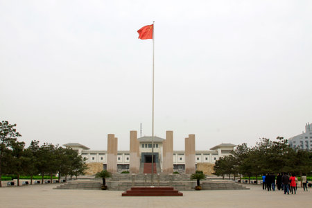 LETING COUNTY - APRIL 16: Li dazhao memorial landscape, on April 16, 2014, Leting county, hebei province, China. のeditorial素材