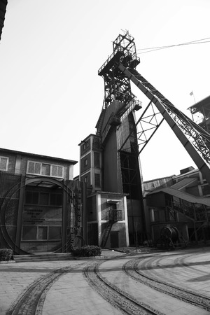 TANGSHAN - JANUARY 2: The mine derrick in the Kailuan national mine park, on January 2, 2014, tangshan city, hebei province, China. 
 のeditorial素材