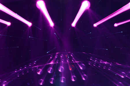 stage lighting effect in the dark 