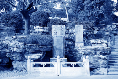 BEIJING - DECEMBER 22: Spot where chongzhen, the last emperor of the Ming Dynasty, hanged himself in the Jingshan Park, December 22, 2013, Beijing, China. 
 のeditorial素材
