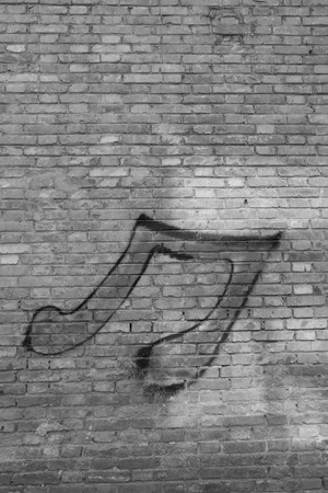 graffiti on the wall, closeup of photoの写真素材