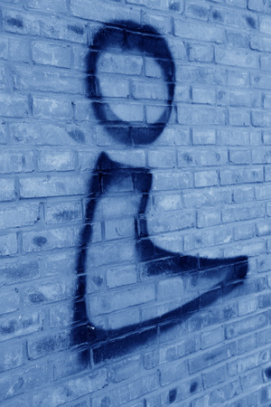 graffiti on the wall, closeup of photoの写真素材