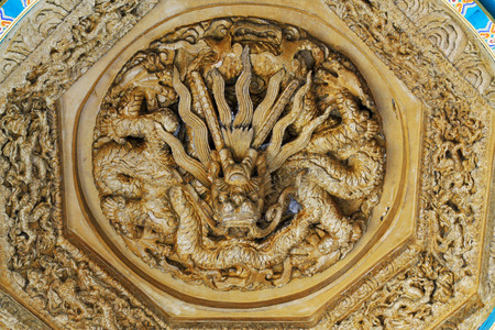 BEIJING - MAY 23: Elegant color wooden sculpture on ceiling in the Beihai Parkï¼on may 23, 2014, Beijing, China
のeditorial素材