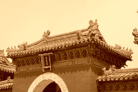 BEIJING - MAY 23: Glazed tile construction Chinese traditional architectural style in the Beihai Park, on may 23, 2014, Beijing, China
のeditorial素材