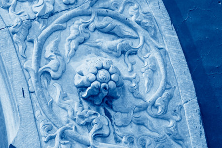  Rock carvings in the Beihai Parkの写真素材