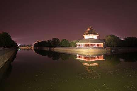 BEIJING - MAY 23: imperial palace watchtower at night, on may 23, 2014, Beijing, China
のeditorial素材