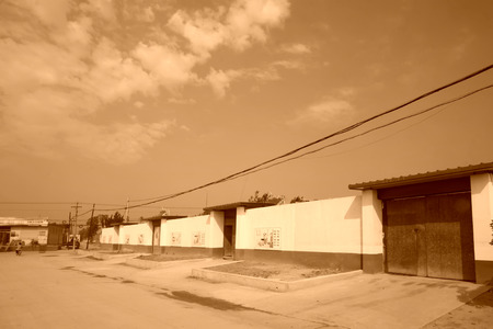 LUANNAN COUNTY - AUGUST 15: streets and courtyards in rural areas, on august 15, 2014, Luannan County, Hebei Province, China 
のeditorial素材