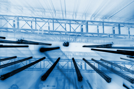 stage lighting effect in the dark の写真素材