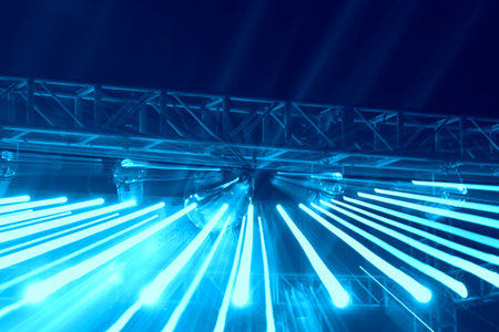 stage lighting effect in the dark