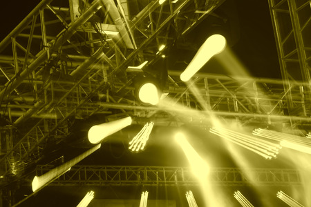 stage lighting effect in the dark の写真素材