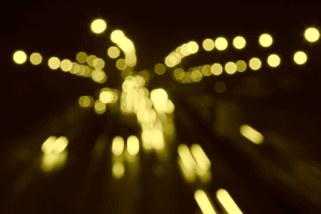 Traffic on the road at night, beijing, chinaの写真素材