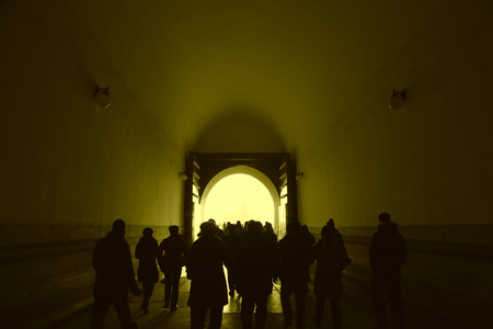 BEIJING - DECEMBER 22: The doorway of the Forbidden City on december 22, 2013, beijing, china.のeditorial素材