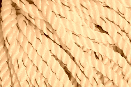 White nylon tape rolls in a shop, closeup of photoの写真素材