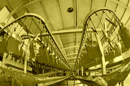 Steel shovel production line in a manufacturing enterprise, on December 20, 2013, tangshan city, hebei province, China.のeditorial素材