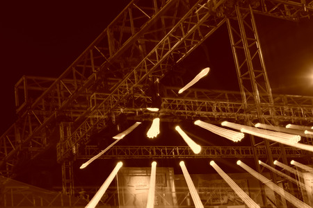 stage lighting effect in the darkのeditorial素材
