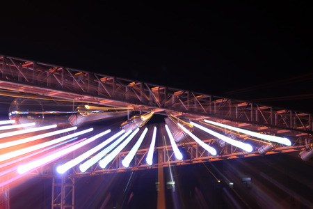 stage lighting effect in the darkの写真素材