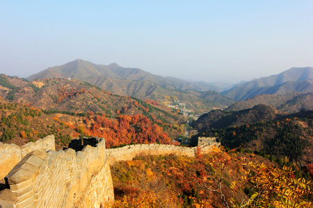 Jinshanling Great Wall scenery, Chinaの写真素材