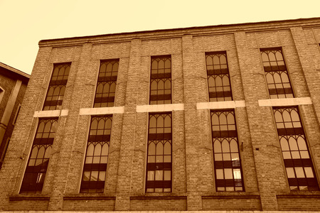 Building exterior wall, in the Kailuan national mine park, on January 2, 2014, tangshan city, hebei province, China.のeditorial素材