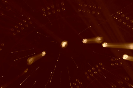 stage lighting effect in the darkの写真素材