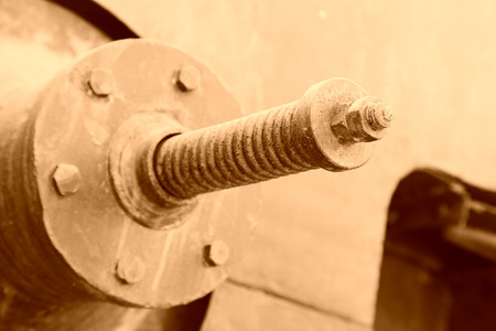 nostalgia of mechanical parts in a factoryの写真素材