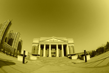 TANGSHAN - JANUARY 2: The Kailuan museum architectural appearance, in the Kailuan national mine park, on January 2, 2014, tangshan city, hebei province, China.のeditorial素材