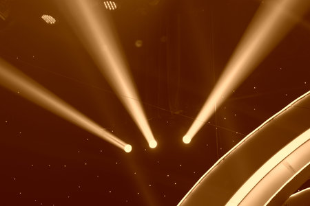 stage lighting effect in the dark