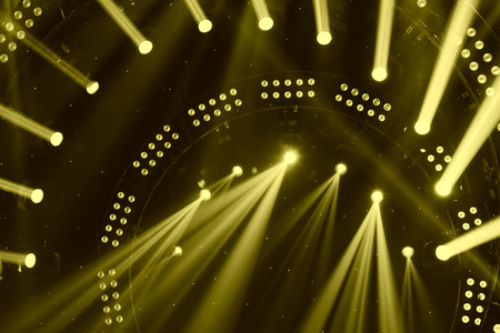 stage lighting effect in the darkの写真素材