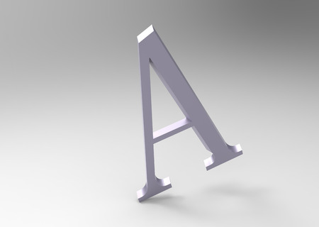 ABC rendering letters on a gray background, closeup of photoの写真素材