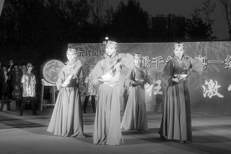 TANGSHAN - APRIL 22: Dance performance on the stage, April 22, 2014, tangshan, china.のeditorial素材