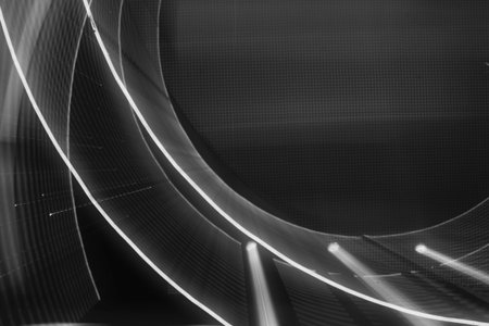 stage lighting effect in the darkの写真素材