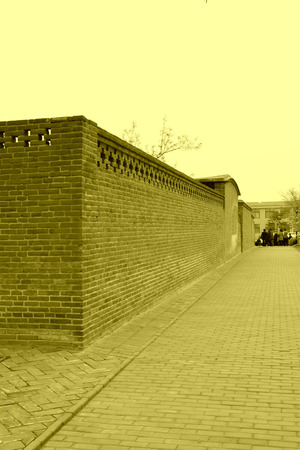 gray walls, traditional Chinese architectural styleのeditorial素材