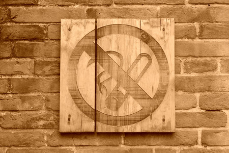 No smoking sign, closeup of photoの写真素材