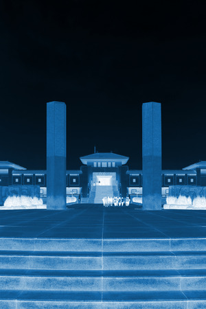 LETING COUNTY - APRIL 16: Li dazhao memorial landscape, on April 16, 2014, Leting county, hebei province, China.のeditorial素材