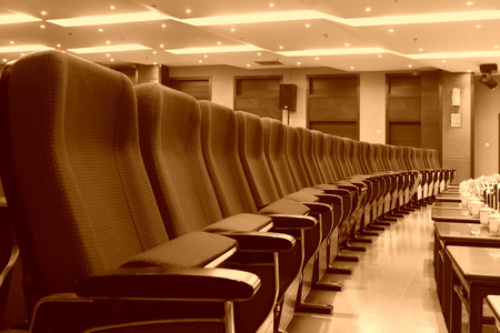chairs in a theatreのeditorial素材
