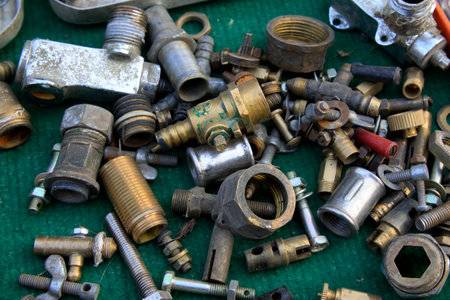 Hardware tools parts, closeup of photo