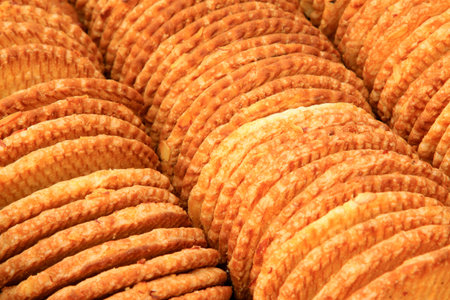 closeup of photo, Cookies lined up together