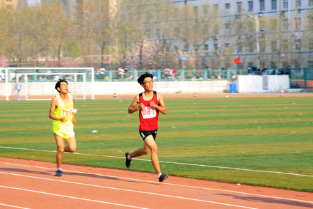 long-distance runner, dynamic image, closeup of photoのeditorial素材