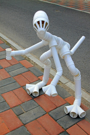 animal model of PVC plastic pipe material combinationの写真素材