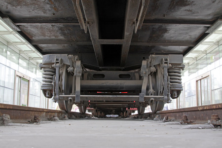 Steam locomotive wheel, closeup of photoの写真素材