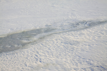 Winter scenery Snow texture, closeup of photo