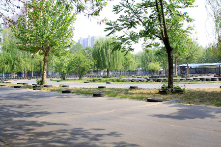 Karting site, closeup of photoのeditorial素材