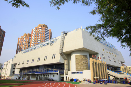 Shijiazhuang - April 27: zhongshan stadium, on April 27, 2015, shijiazhuang city, hebei province, Chinaのeditorial素材