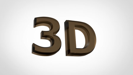 3D font in white background, computer generated images