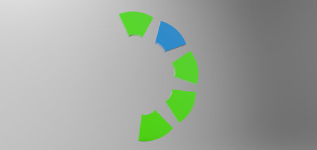 3D rendering in gray background, computer generated images