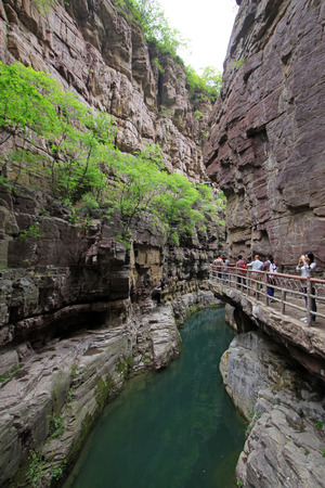 yuntai mountain scenic spot scenery, jiaozuo city, henan province, China.のeditorial素材