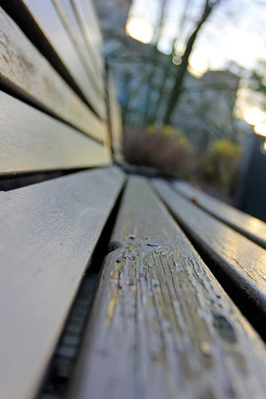 Article wooden chair, closeup of photo