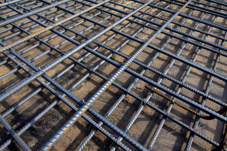 twisted steel racking seizing, closeup of photo