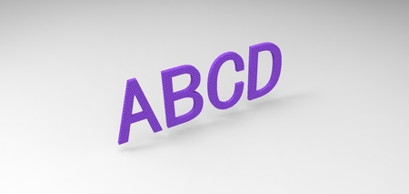 3D font "ABCD" in white backgroundの写真素材